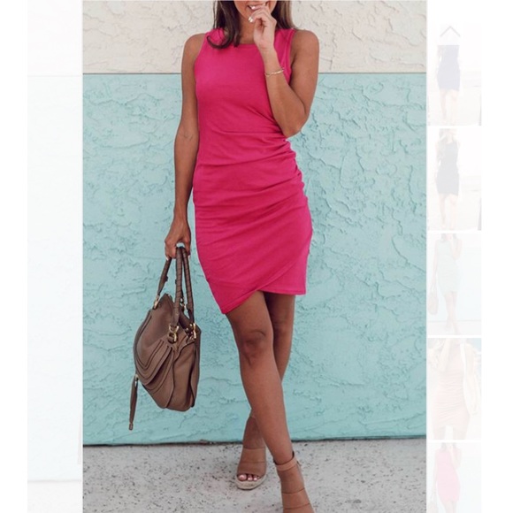 Dresses & Skirts - |NIP| Ruched Body Con Tank Dress